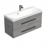 Naturel Koupelnová skříňka s umyvadlem SAT Cube Way 100x53x40 cm beton CUBE2100ZBE