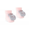Dojčenské froté ponožky Zajačik, svetlo ružové, veľ. 68/80