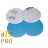 Brúsny papier pre excentrickú brúsku, zrnitosť P80, Priemer: 75mm, 1 kus