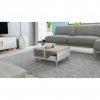 Cama Meble Konferenčný stolík LOTTA 60, biela brylantowa matná/dub sonoma mat