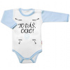 Body dlhý rukáv s vtipným textom Baby Nellys, TO DÁŠ OCKO, kluk 80 (9-12m)