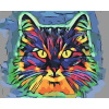 Vymalujsisam.sk Maľovanie podľa čísiel - Farebná mačka 2 Veľkosť: 40x50cm, Rám: Bez rámu, iba zrolované plátno