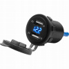 Motocyklová zásuvka s displejom 2 x USB 3.1A