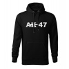 DRAGOWA pánska mikina s kapucňou AK-47, čierna 320g/m2 - 3XL