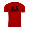 DRAGOWA krátke tričko Seneca AK-47, červená 160g/m2 - S