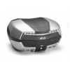 V58NT kufor GIVI Maxia 5 čierno-strieborný lakovaný matný (Monokey), číra optika, objem 58 ltr.