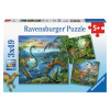 RAVENSBURGER Puzzle Úžasní dinosaury 3x49 dielikov