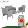 Eoshop Meble ogrodowe rattanowe szare Gardlov 26910