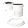 JUNKERS - Pripojovací kus dymovodu BOSCH 2 x Ø 80 mm PP V2 (predtým AZB 922), 7738113529