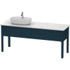 DURAVIT Luv stojaca skrinka pod umývadlo vľavo, pod dosku, 2 zásuvky, 1733 x 570 x 743 mm, nočná modrá matná lakovaná, LU9563L9898