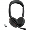 Jabra Evolve2 65 Flex Slúchadlá s mikrofónom Káblový a bezdrôtový Pres hlavu Kancelária / call centrum Bluetooth Čierna (26699-999-999)