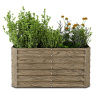 Blumfeldt High Grow Straight vyvýšený záhon, 432 L, Ergonomický, Odolný voči poveternostným vplyvom, Otvorená základňa (GDMB4-BL-HG-Wood-120)