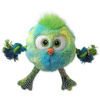 Hračka DOG FANTASY Monsters kuře modré s provazy a uzly pískací 15 cm