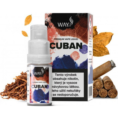 Liquid WAY to Vape Cuban 10ml 18mg (Silný tabák v kubánském doutníku)