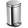 Pedálový odpadkový kôš Simplehuman - 4,5 l, guľatý, lesklá oceľ, FPP