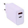 KOMA USB4 - Napájací adaptér 20 W, USB-A / USB-C pre Apple iPhone / iPad, rýchle nabíjanie, biely
