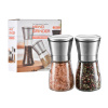 Ručný mlynček na korenie a soľ, 2 ks, VEĽKÁ nádoba