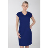 Dámske zdravotnícke šaty s elastanom M-373X, tmavo modrá, 48 (Zdravotnícke oblečenie)