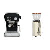Ascaso Dream ONE, Dark Black + ECM C-Manuale 54, cream, oliva