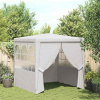 zahrada-XL Profesionálny párty stan+bočné steny 2,5x2,5 m, biely 90 g/m² 48518