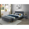 SIGNAL MEBLE Posteľ 140x200 AZURRO VELVET SZD , sivá bluvel 14