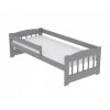 Postel Edík z masivu borovice 160x80 cm - ŠEDÁ + rošt ZDARMA