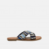 Toms Dámske modré šľapky TOMS Navy Denim Viv Sandals