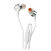 Slúchadlá do uší JBL T210, stereo, 3,5 mm Jack, tlačidlo nahrávania, plochý kábel, sivé