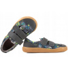MAZUREK SLIPPER FOOTBALL BAREFOOT KOŽENÉ-TEXTILNÉ POLTOPÁNKY PAPUČE 22 Šedé