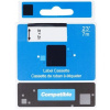 PRINTLINE kompatibilní páska s DYMO 12268, 12mm, 4m,černý tisk/průhl. p, LetraTag, plast. PLTD98