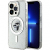 Karl Lagerfeld IML Glitter Karl and Choupette MagSafe iPhone 15 Pro čiré