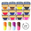 EZ FLOW 01SERIES UV gél na nechty jednofázový, číro-farebný modelovací gél na nechty sada 12ks, 8ml