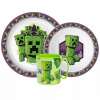 Súprava plastového riadu s hrnčekom Creeper Minecraft