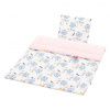 Obojstranný Set z Velvet do kočíka New Baby pávy ružový , 20C40129