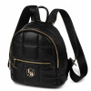4f batoh solídne príležitostné každodenné každodenné malá priestranná ružová (Laura Biaggi Women's City Backpack Black Logo Nové)