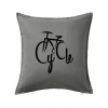 Cycle bicykel - Vankúš 50x50 - 50x50 - Vrátane výplne ( Tmavosivý melír )