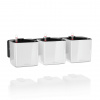 Lechuza CUBE Glossy Green Wall Home Kit - White High Gloss