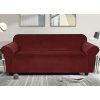 Elastický plyšový poťah na trojmiestnu pohovku BestBerg / bordová