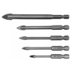 STHOR Súprava vrtákov na sklo a dlaždice 5 kusov (4, 5, 6, 8, 10 mm)