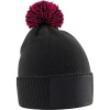 Beechfield Doprodej- Čepice s bambulí Snowstar B 443B, pletená, dětská COT53443By2899-black/class Černá/červená UNI