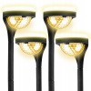 4x Solárna LED záhradná lampa zapichovacia, ozdobná, vonkajšia, dekoratívna, 3000K