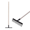 Hrable záhradne Strend Pro Premium R-606, 12 zubé, kované, drevená násada