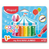 MAPED Color'Peps Wax Jumbo, voskovky, trojhranné, hrubé (12 farieb)