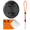 K&F Concept K&F 82MM Lens Caps Kit, Anti-lost rope, 2X Vacuum Cleaning Cloth