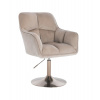 LuxuryForm DESIGN Kreslo AMALFI VELUR na zlatom tanieri - latte