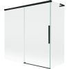 Mexen Rox, L posuvná 2-krídlová vaňová zástena 160 + 80 x 150 cm, 8mm číre sklo, čierny matný profil, 8C9L-160-080-70-00