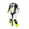 Kombinéza na motorku Dainese LAGUNA SECA 4 WHITE/BLACK/FLUO YELLOW vel. 58