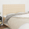 vidaXL Čelá postele 4 ks krémový 80x5x78/88 cm látka - Krémová - 174983-109228