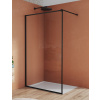 SANSWISS WALK-IN EASY BLACK STR4P Loft 90 80cm pevná sprchová stena samostatná alebo do kombinácie, profil čierny, sklo loft 90, STR4P0800690