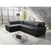 NEJBY Rohová sedačka JERMAINE 2 ľavá, čierna ekokoža